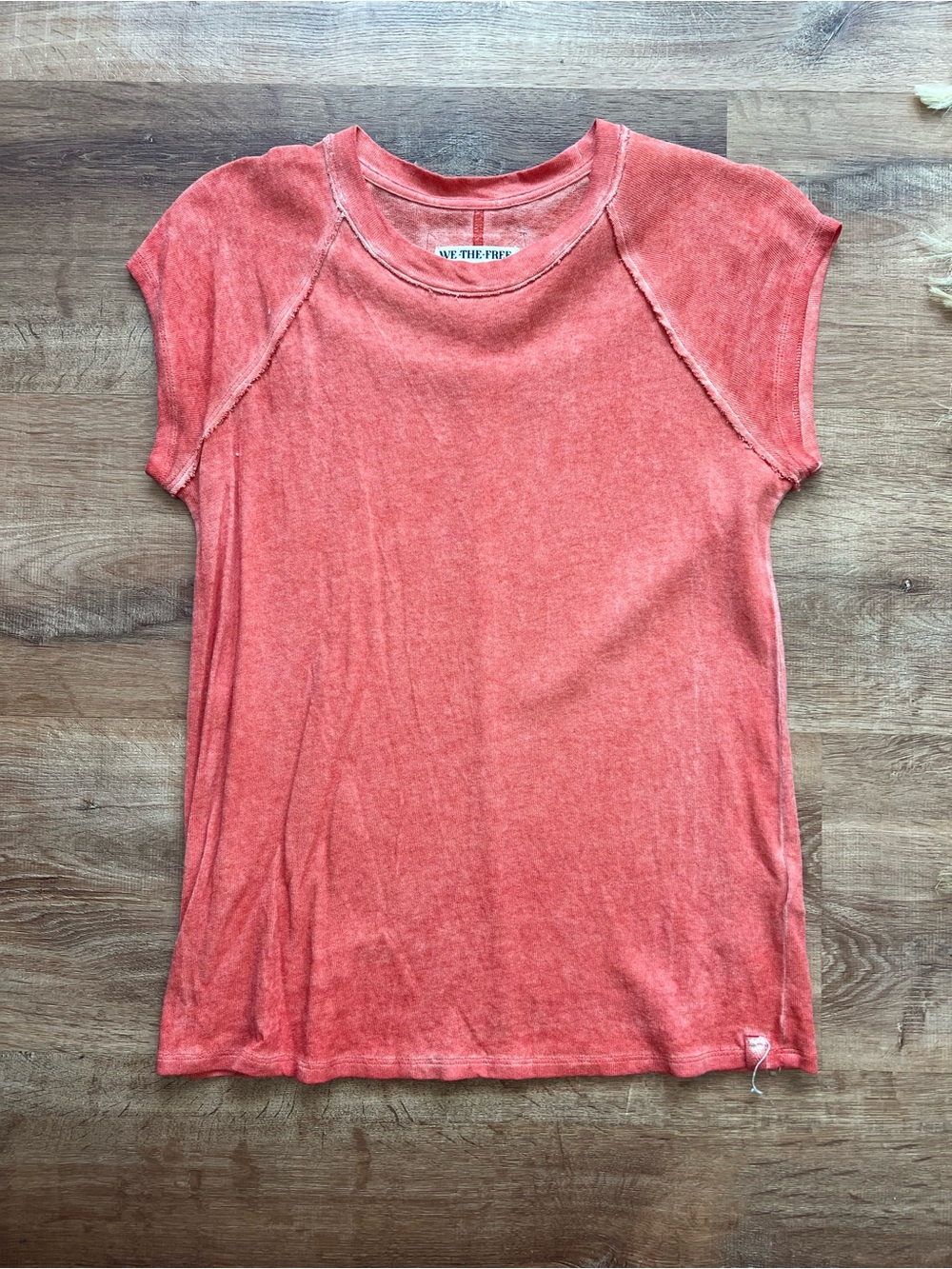 Free People We The Free Riley Tee Size Small RT $48 Orange